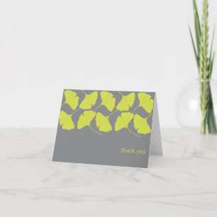 Ginkgo Thank You / Gray Bedankkaart