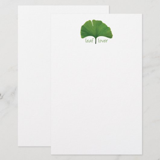 Ginkgo Tree Leaf Briefpapier (Voorkant / Achterkant)