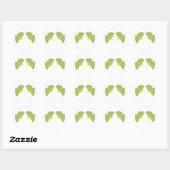Ginkgo Tree Lente Groene bladeren Ronde Sticker (Vel)