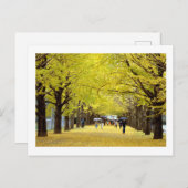 Ginkgo Trees: Showa Kinen Park, Tokio Briefkaart (Voorkant / Achterkant)