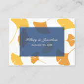 Ginkgo verlaat de bruidsescorte-zitplaatskaart plaatskaartje (Achterkant)