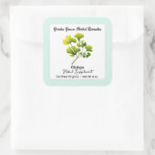 Ginkgo verlaat Square Sticker Product Label (Tas)