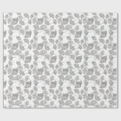 Ginkgo verlaat Verpakkingspapier. Zwart-Wit Cadeaupapier (Vlak)