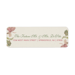 Ginkgo Waterverf Bloemen Bruiloft Retourlabel Etiket