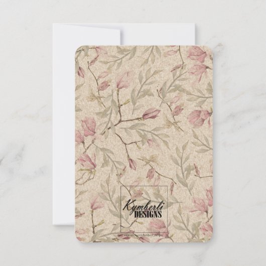 Ginkgo Waterverf Bloemen Bruiloft Save the Date Kaart (Achterkant)