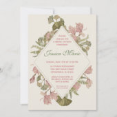 Ginkgo Waterverf Bloemen Vrijgezellenfeest Kaart (Voorkant)