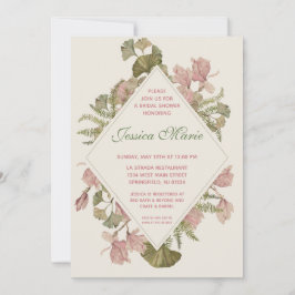 Ginkgo Waterverf Bloemen Vrijgezellenfeest Kaart