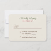 Ginkgo Waterverf Bloemenbruiloft RSVP Kaartje (Achterkant)