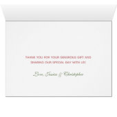 Ginkgo Waterverf Floral Wedding Dank je (Binnen Horizontaal (Onder))