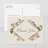 Ginkgo Waterverf Floral Wedding Dank je Briefkaart (Voorkant / Achterkant)