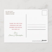 Ginkgo Waterverf Floral Wedding Dank je Briefkaart (Achterkant)