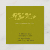 Ginkgo Yoga Elegant    Professional Monogrammed Vierkante Visitekaartje (Achterkant)