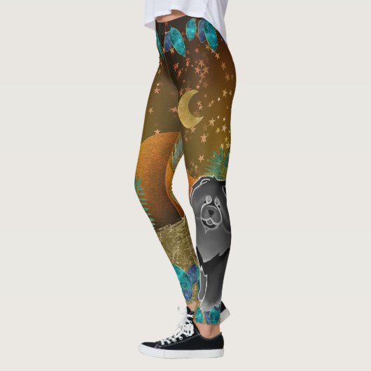 GINKGO zwarte chow - leggings in het zuidwesten (Links)