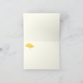 Ginkgobladeren in de herfst bedankkaart (Binnen)