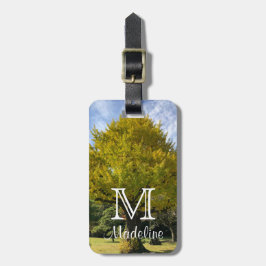 Ginkgoboom van Gulden Geel Bagagelabel