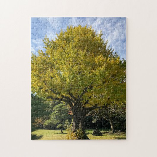 Ginkgoboom van Gulden Geel Legpuzzel (Verticaal)