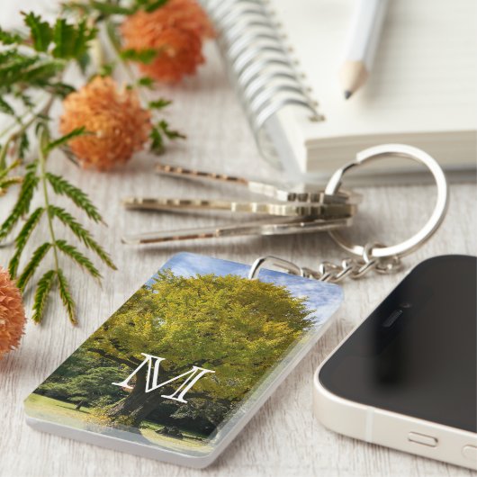 Ginkgoboom van Gulden Geel Sleutelhanger (Voorkant Rechts)