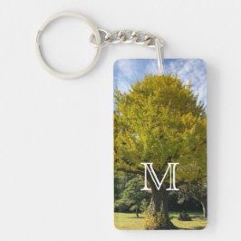 Ginkgoboom van Gulden Geel Sleutelhanger