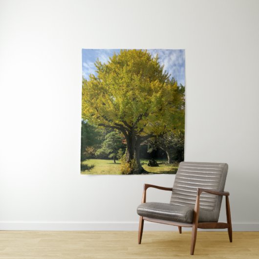 Ginkgoboom van Gulden Geel Wandkleed (In situ)