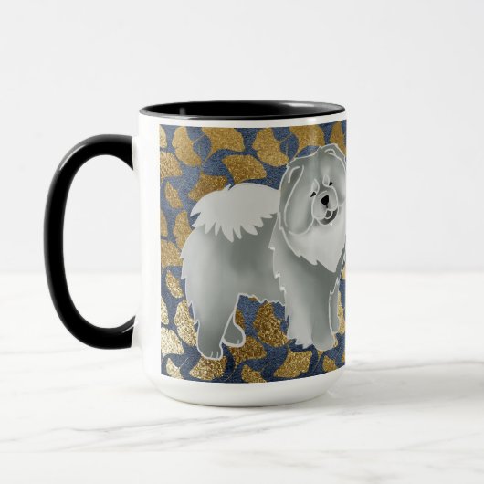 GINKGO's blauwe koe Mok (Links)