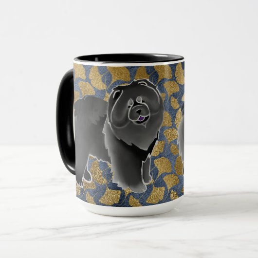 GINKGO's zwarte koe Mok (Voorkant links)