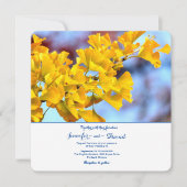 Ginko Biloba bruiloft uitnodiging (Voorkant)