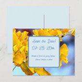 Ginko Biloba Save the Date Briefkaart (Voorkant / Achterkant)