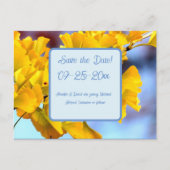 Ginko Biloba Save the Date Briefkaart (Voorkant)