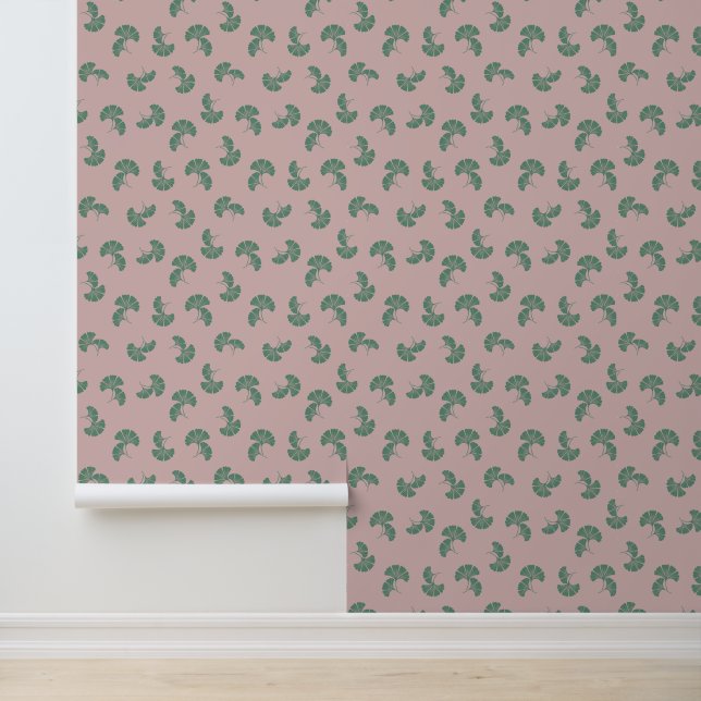 Ginko Bladeren Blush Behang (Applicatie)