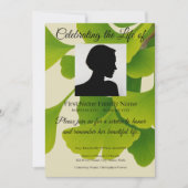 Ginko herdenkingsuitnodiging kaart (Voorkant)