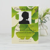 Ginko herdenkingsuitnodiging kaart (Staand voorkant)