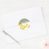 Ginko verlaat trouwlabel ronde sticker (Envelop)