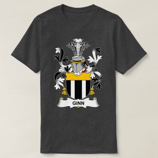 Ginn Coat of Arms Family Crest T-shirt (Design voorkant)