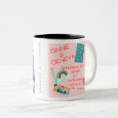 Ginnie & Genève - Timeless Book Series Two-Tone Co Tweekleurige Koffiemok (Voorkant rechts)