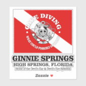 Ginnie Springs (best caves) Sticker (Vel)