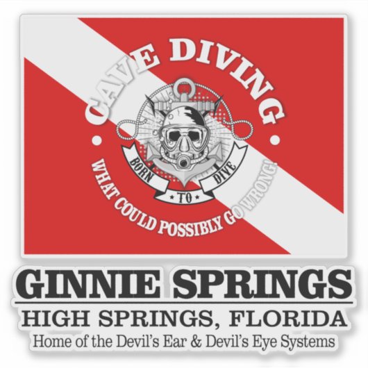 Ginnie Springs (best caves) Sticker (Voorkant)