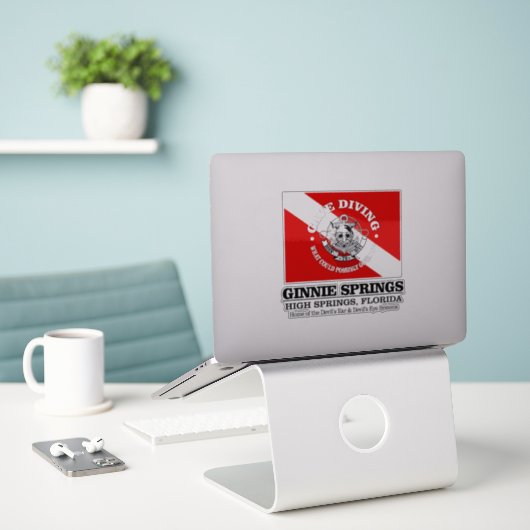 Ginnie Springs (best caves) Sticker (Laptop op bureau)
