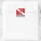 Ginnie Springs (best caves) Vierkante Sticker (Tas)