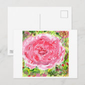 Ginormig roos briefkaart (Voorkant / Achterkant)