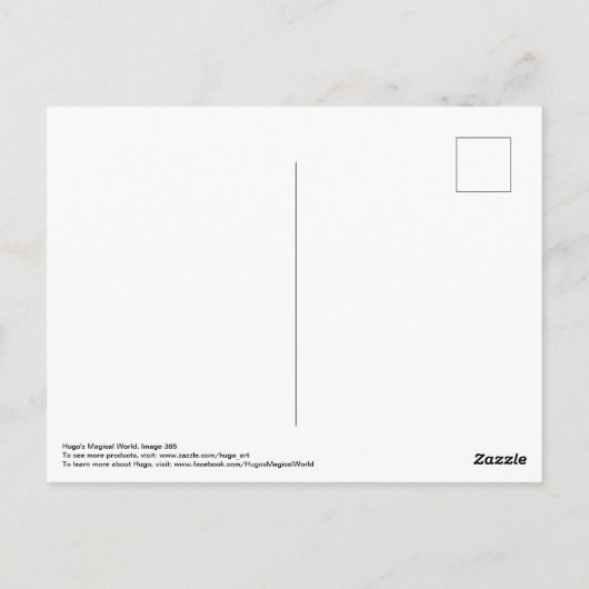 Ginormig roos briefkaart (Achterkant)