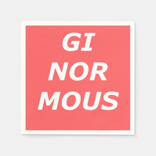 GINORMOUS Paper Napkins Servet (Voorkant)