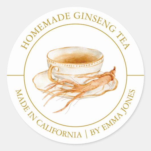 Ginseng Tea Modern label (Voorkant)
