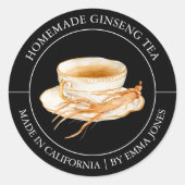 Ginseng Tea Modern label (Voorkant)