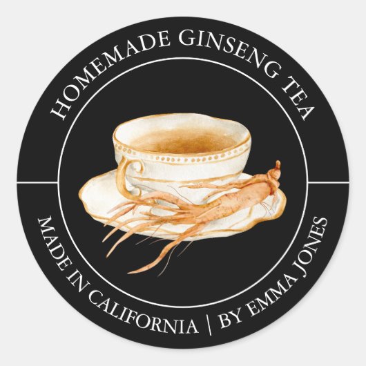 Ginseng Tea Modern label (Voorkant)