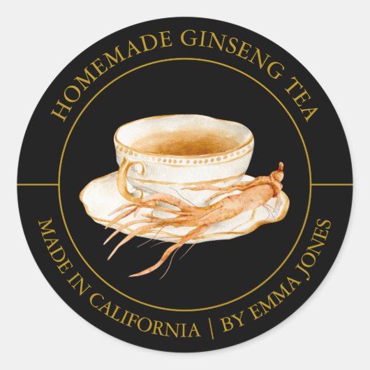 Ginseng Tea Modern label (Voorkant)
