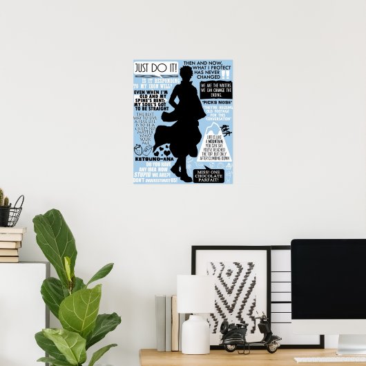 Gintama Sakata Gintoki Quotes Poster (Thuiskantoor)