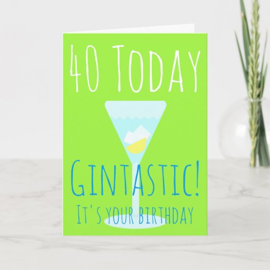 Gintastic Gepersonaliseerde Gelukkige Verjaardag Kaart (Voorkant)