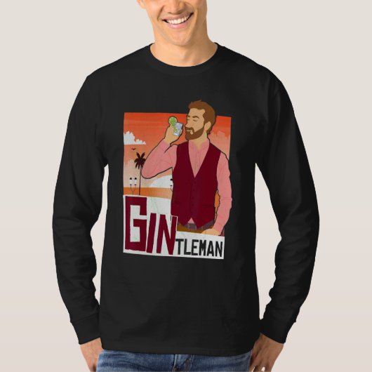 Gintleman Cocktail Gentleman Party Thema Feest T-shirt (Voorkant)