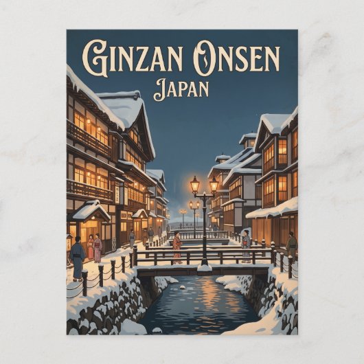 Ginzan Onsen Japan Briefkaart (Voorkant)