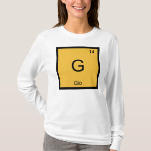 Gio Naam Chemie Element Periodiek Systeem T-shirt
